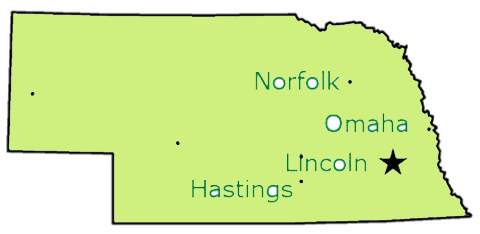 Map of Nebraska