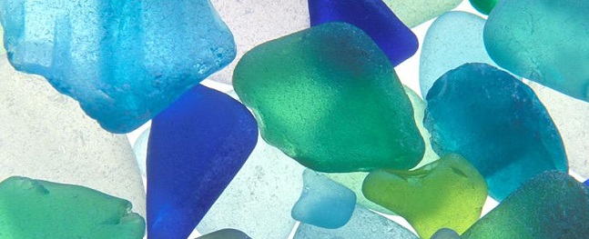 Tumbled pieces of glass